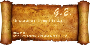 Grossman Ermelinda névjegykártya